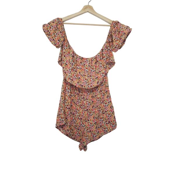 Roxy | Another Day Ditsy Floral Printed Off Shoulder Romper Coquette Boho - Picture 1 of 13